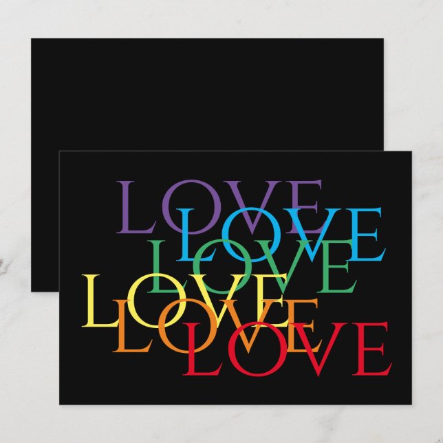 RAINBOW LOVE II 4.5x6.25 Flat Card (Front/Back)