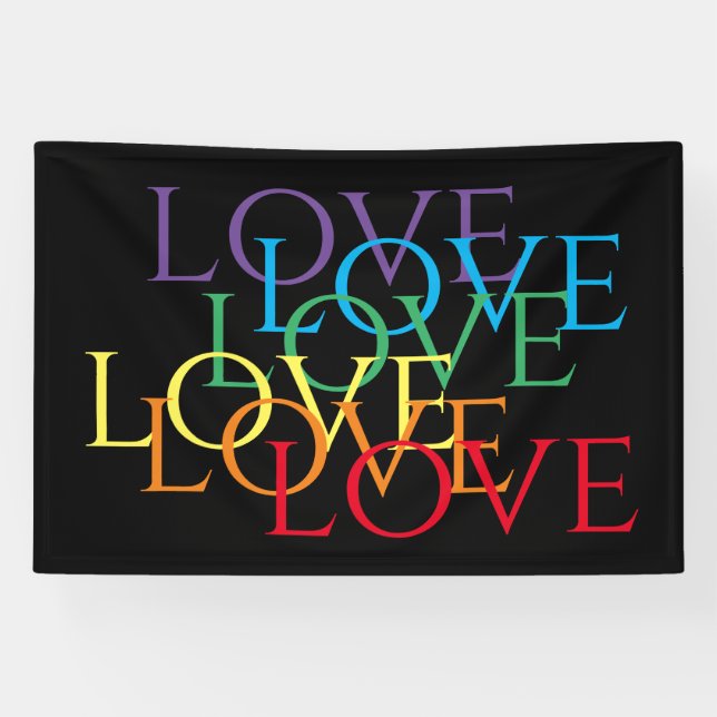 RAINBOW LOVE II 4x6 Banner  (Horizontal)
