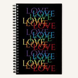 RAINBOW LOVE II 5.5x8.5 Spiral Notebook