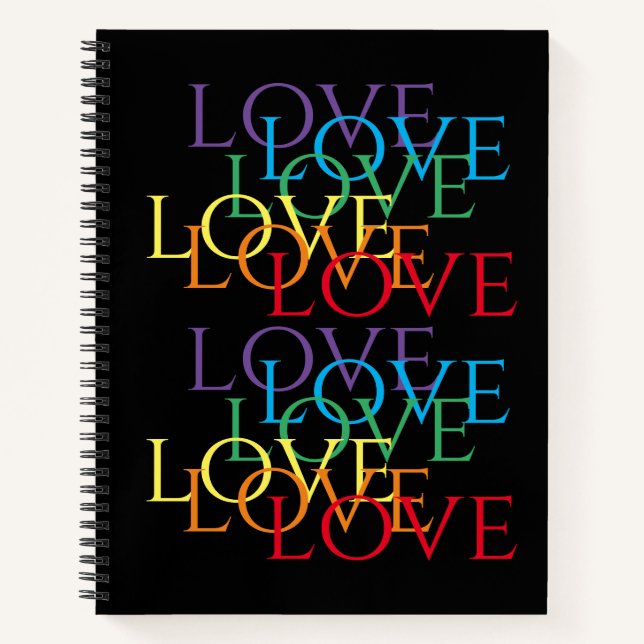 RAINBOW LOVE II 8.5x11 Spiral Notebook (Front)