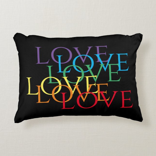 RAINBOW LOVE II Accent Pillow  (Front)