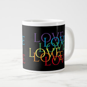RAINBOW LOVE II Big White Mug