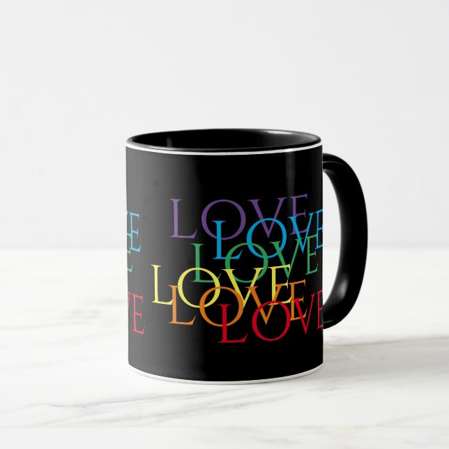 RAINBOW LOVE II Black Combo Mug  (Front Right)