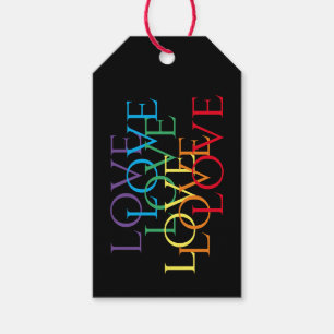 RAINBOW LOVE II Gift Tags / Red