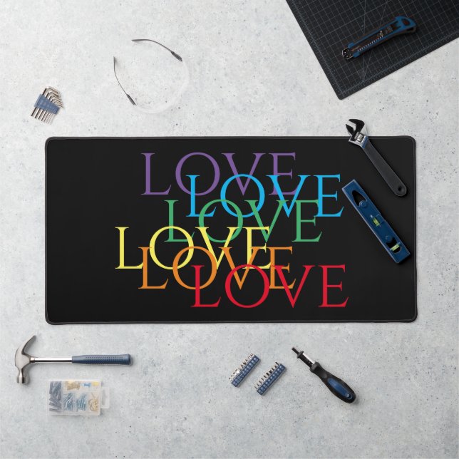 RAINBOW LOVE II Office Studio Desk Mat  (Workstation)