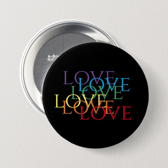 RAINBOW LOVE II Round Button (Front & Back)