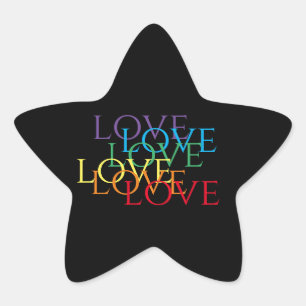 RAINBOW LOVE II Star Stickers