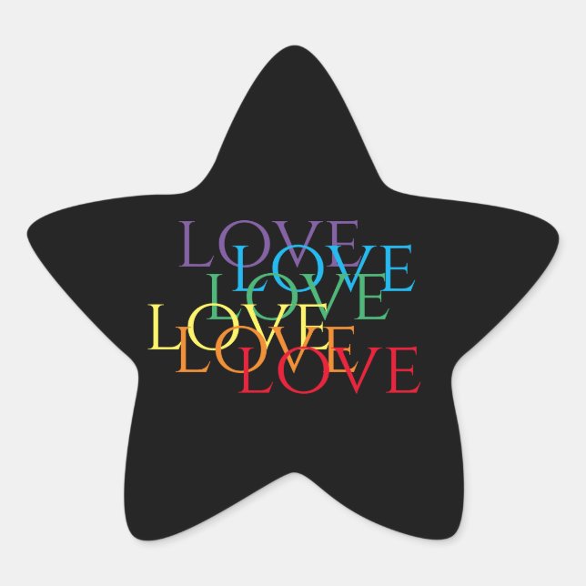 RAINBOW LOVE II Star Stickers  (Front)
