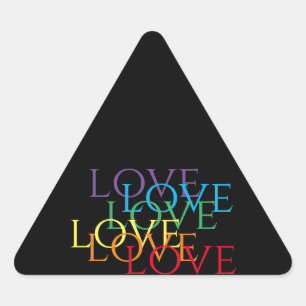 RAINBOW LOVE II Triangle Stickers