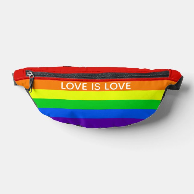 Rainbow Love is Love Gay Pride Bum Bags (Lay Down)