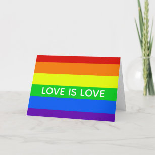 Rainbow Love is Love Gay Pride LGBTQ Beautiful Card