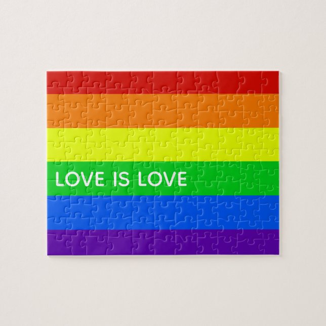 Rainbow Love is Love Jigsaw Puzzle (Horizontal)