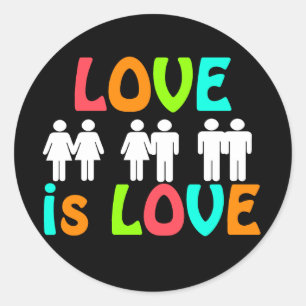 Rainbow Love is Love Lapel Stickers