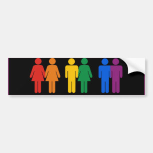 RAINBOW LOVE IS LOVE -.png Bumper Sticker