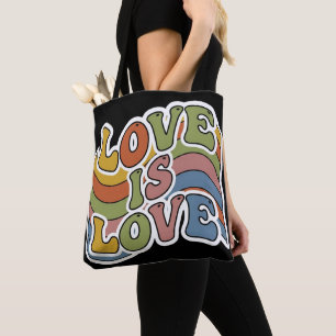 Rainbow "Love is Love" Tote Bag