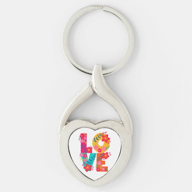 Rainbow Love Key Ring (Front)
