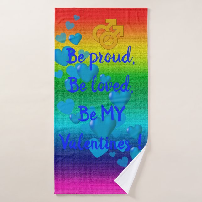 Rainbow Love Man Bath Towel (Bath Towel)