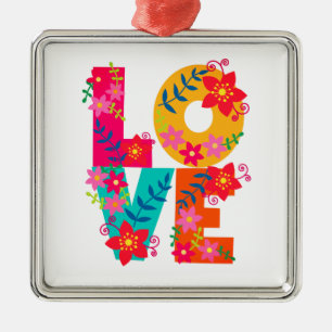 Rainbow Love Metal Ornament
