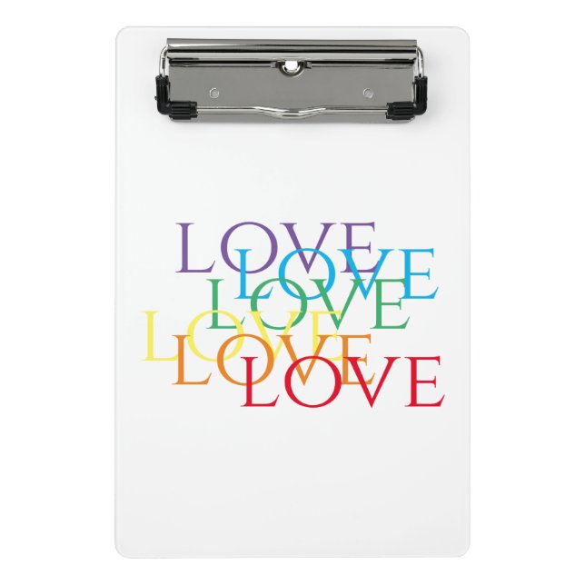 RAINBOW LOVE Mini Clipboard  (Front)