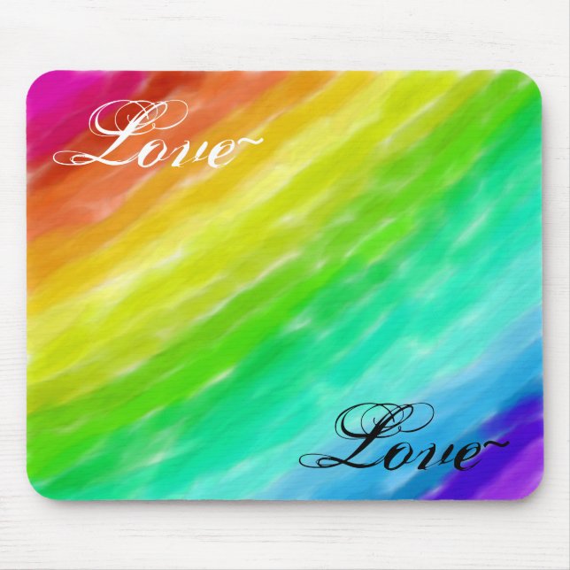 Rainbow Love Mouse Pad (Front)