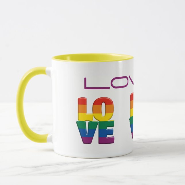 rainbow love Mug (Left)