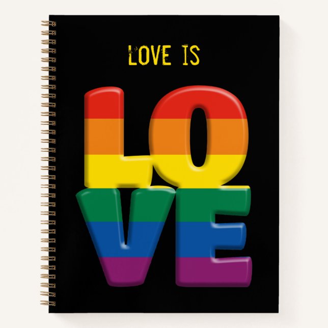 rainbow love notebook (Front)