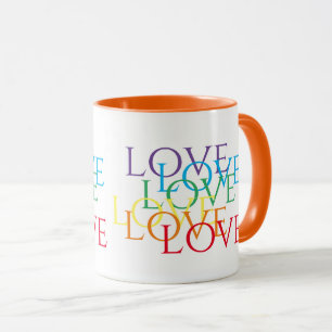 RAINBOW LOVE Orange Combo Mug
