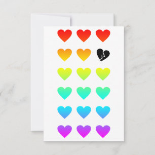rainbow love outcast invitation