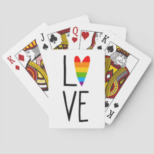 Rainbow Love Playing Cards