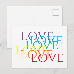 RAINBOW LOVE Postcard