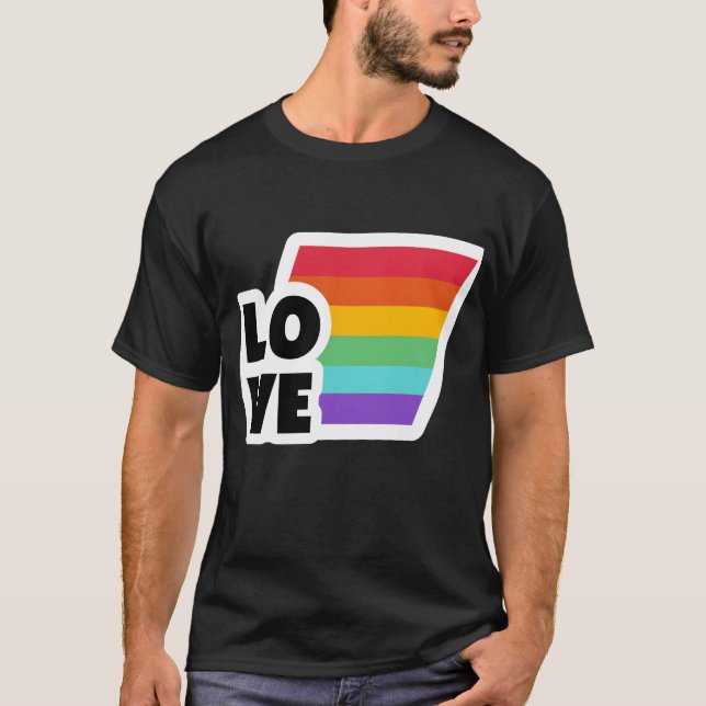 Rainbow Love Pride Month friends T-Shirt (Front)