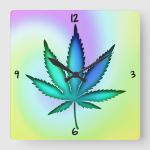 Rainbow Love  Square Wall Clock