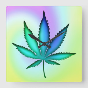 Rainbow Love  Square Wall Clock