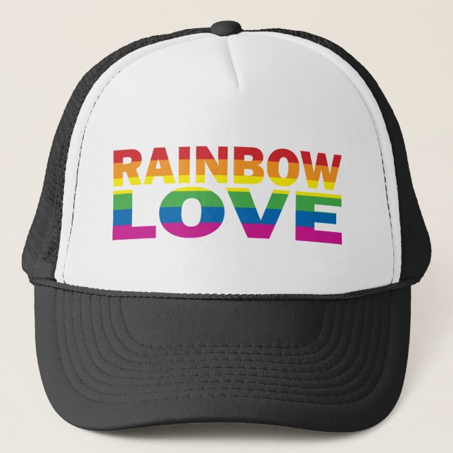 RAINBOW-LOVE TRUCKER HAT (Front)