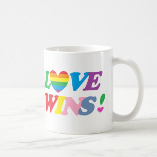 Rainbow Love Wins Pride Heart LGBT Coffee Mug