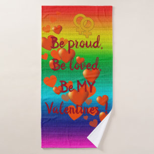 Rainbow Love Women Bath Towel