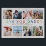 Rainbow 'LOVE YOU DADDY' Photo Collage Keepsake Cutting Board<br><div class="desc">Create your very own special keepsake photo collage cutting board for daddy. Design features 8 square photographs of your choice with modern rainbow typography lettering 'LOVE YOU DADDY' and personalise with a cute message and name/s.</div>