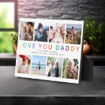 Rainbow 'LOVE YOU DADDY' Photo Collage Keepsake Plaque<br><div class="desc">Create your very own special keepsake photo collage plaque for daddy. Design features 8 square photographs of your choice with modern rainbow typography lettering 'LOVE YOU DADDY' and personalise with a cute message and name/s.</div>