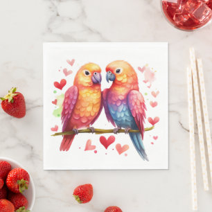 Rainbow Lovebirds  Napkin