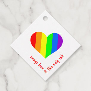 Rainbow Lover Hearts Favour Tags