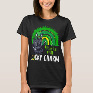 Rainbow Lucky Charm Scottie Dog Lover St Patricks T-Shirt