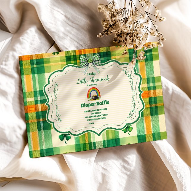 Rainbow Lucky Little Shamrock  Diapper Raffle  Enclosure Card (Creator Uploaded)