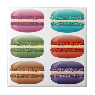rainbow macarons ceramic tile