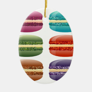 rainbow macarons ceramic tree decoration