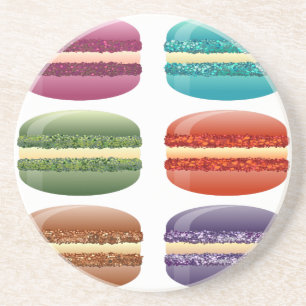 rainbow macarons coaster
