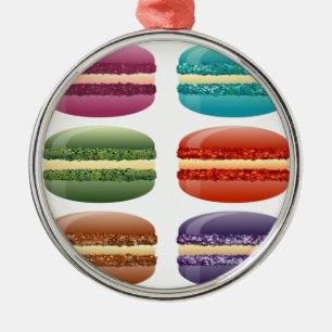 rainbow macarons metal ornament