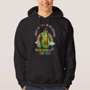 Rainbow Magical Animal Avocado Girls Women Unicor Hoodie