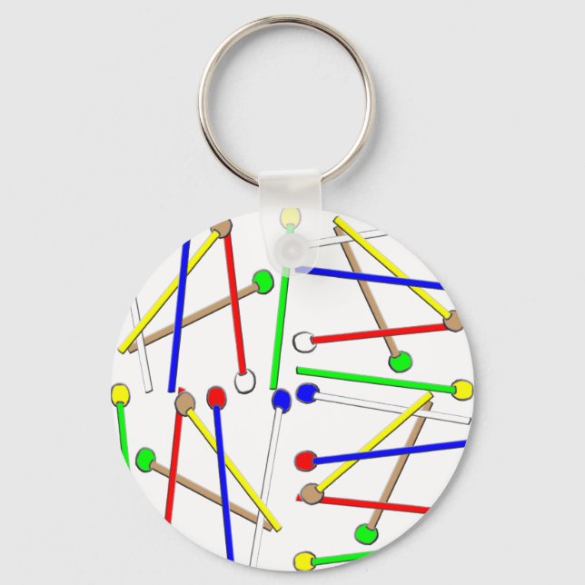 Rainbow  Mallets Key Ring (Front)