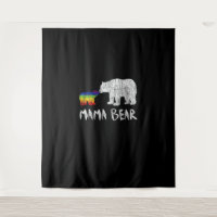 Rainbow Mama Bear Always Forever Love Support Prid