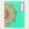 Rainbow Mandala Aqua Boho Planner